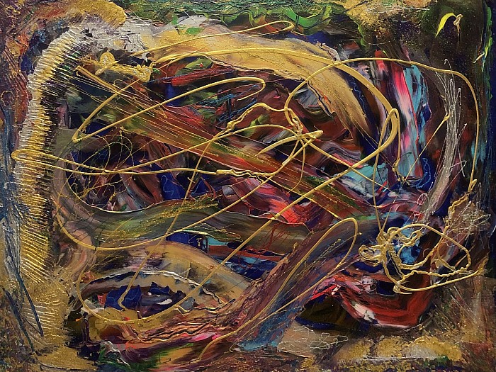 Y.SHimon 絵画 Gods and Foolish Grandeur: 三人の姉妹 (Sannin no Shimai